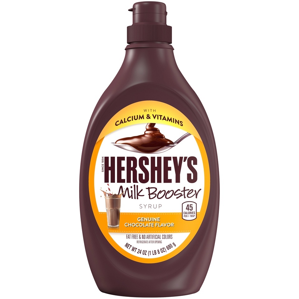 slide 1 of 2, Hershey's Chocolate Syrup With Calcium, 24 oz
