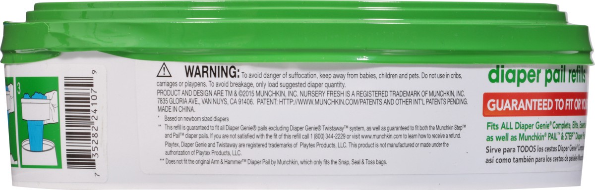 slide 12 of 12, Nursery Fresh Munchkin Nursery Fresh Diaper Pail Refill, 1 ct