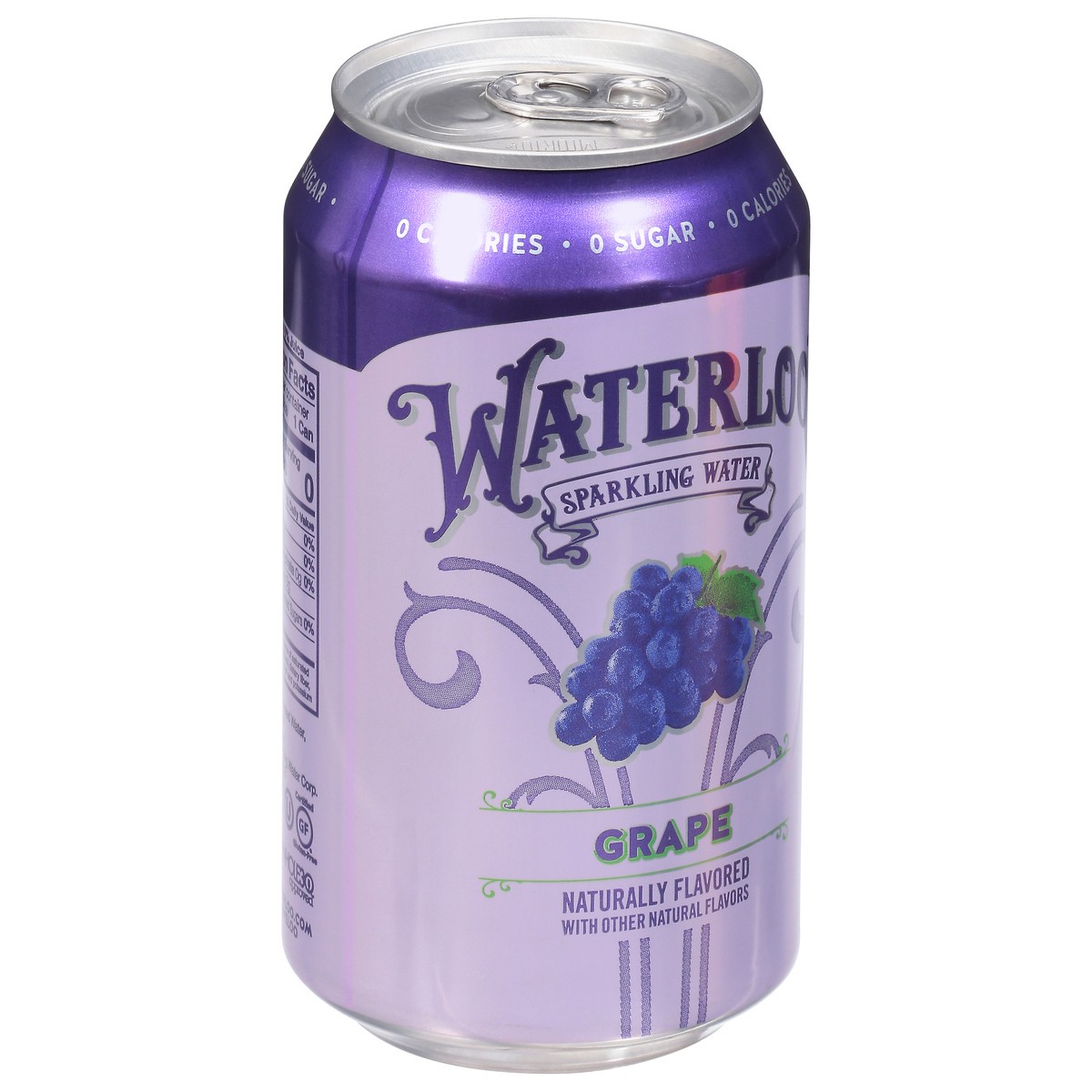 slide 6 of 9, Waterloo Grape Sparkling Water 12 fl oz, 12 oz