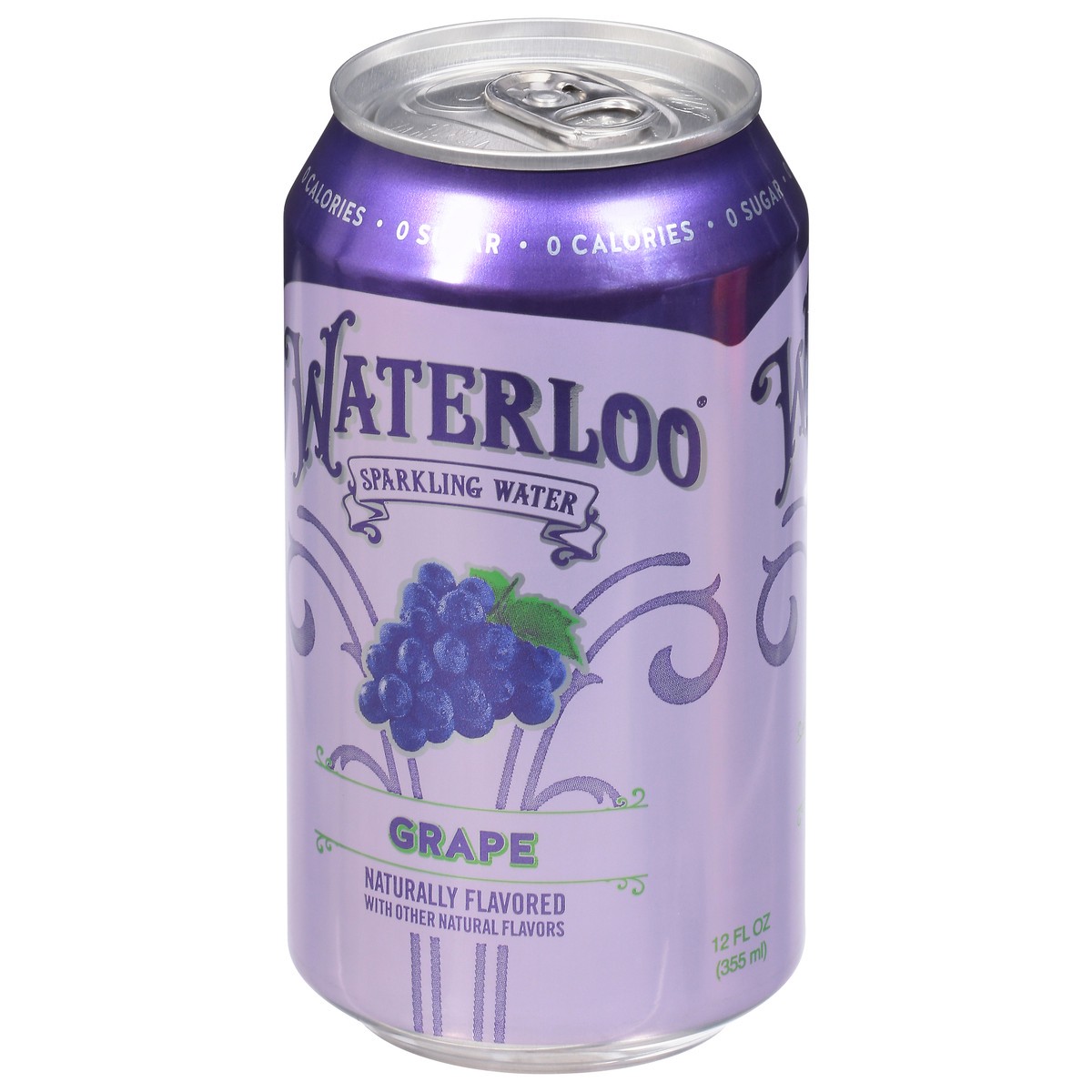 slide 7 of 9, Waterloo Grape Sparkling Water 12 fl oz, 12 oz