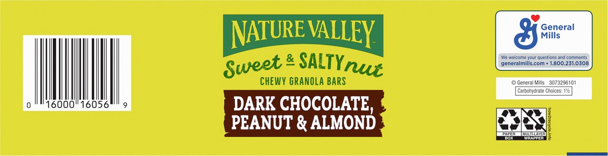 slide 3 of 9, Nature Valley Sweet and Salty Nut Bars, Dark Chocolate Peanut Almond, 15 Bars, 18 OZ, 15 ct