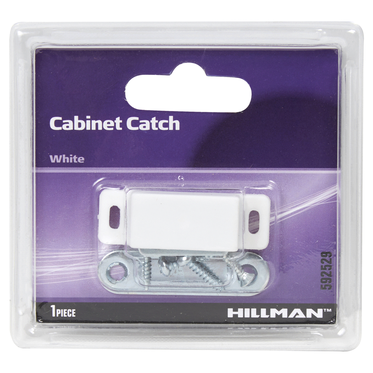 slide 1 of 5, Hillman Cabinet Catch White Long, 1 ct