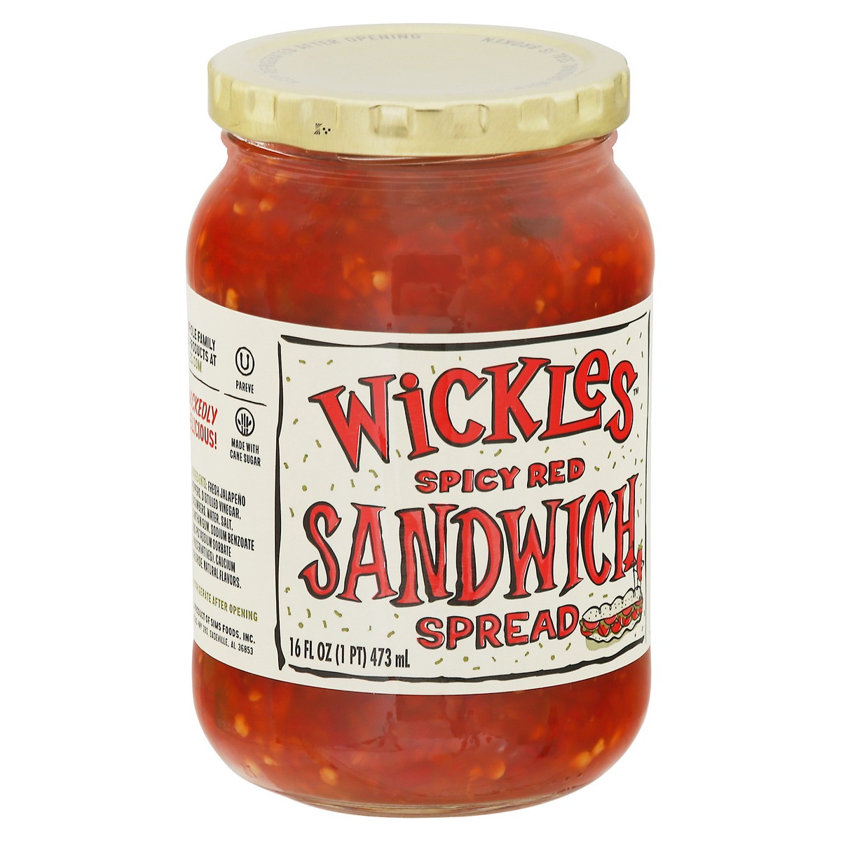 slide 2 of 9, Wickles Spicy Red Sandwich Spread 16 fl oz, 16 oz