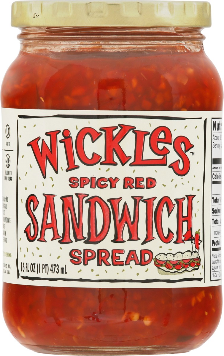 slide 6 of 9, Wickles Spicy Red Sandwich Spread 16 fl oz, 16 oz