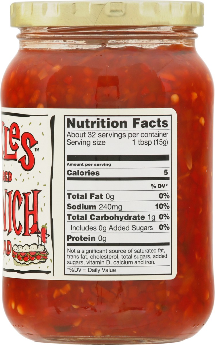 slide 8 of 9, Wickles Spicy Red Sandwich Spread 16 fl oz, 16 oz