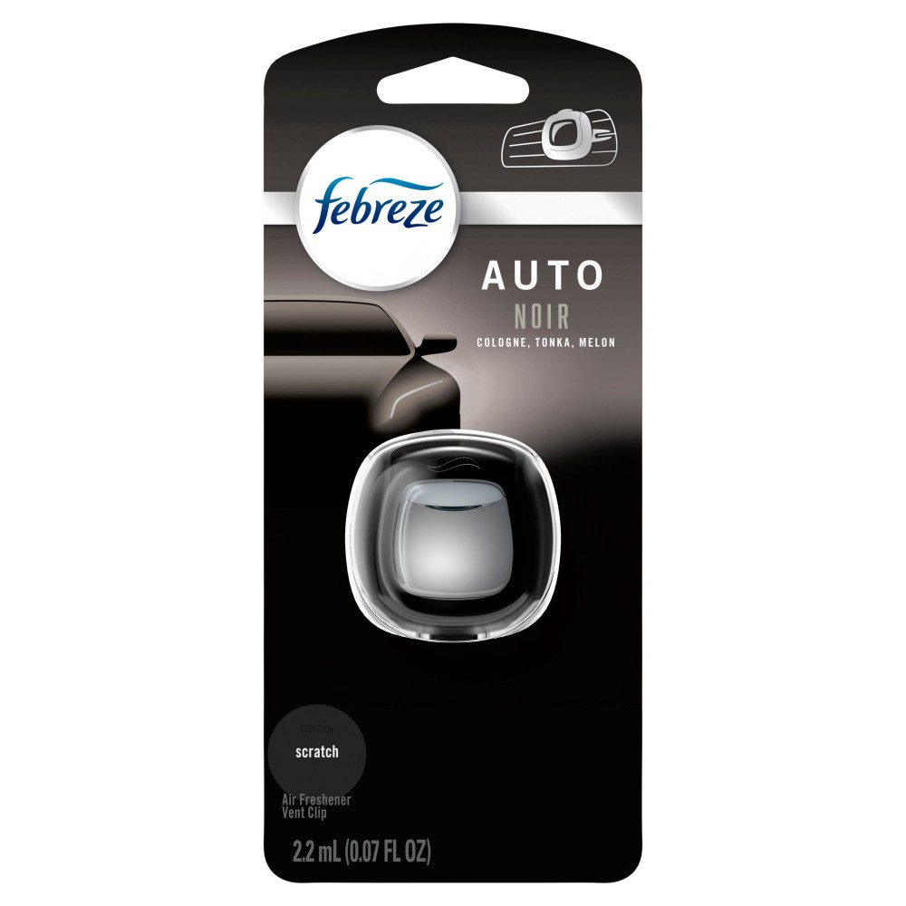 slide 2 of 2, Febreze Auto Vent Clip Noir Air Freshener 0.07 fl oz, 0.07 fl oz