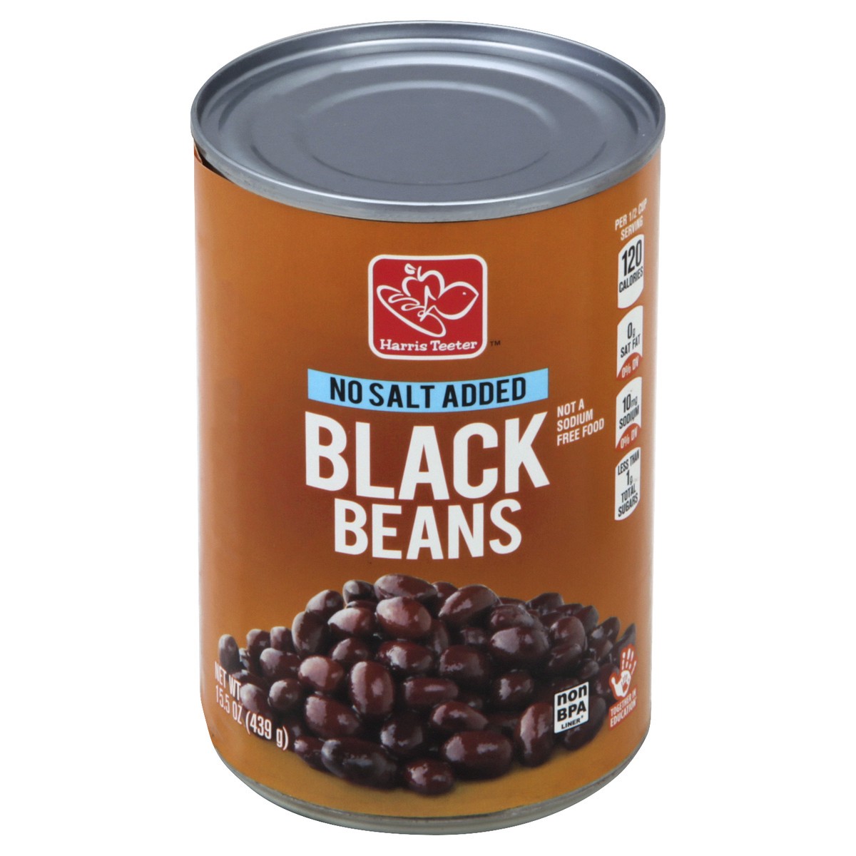 slide 3 of 3, Harris Teeter Black Beans Nsa, 15.25 oz