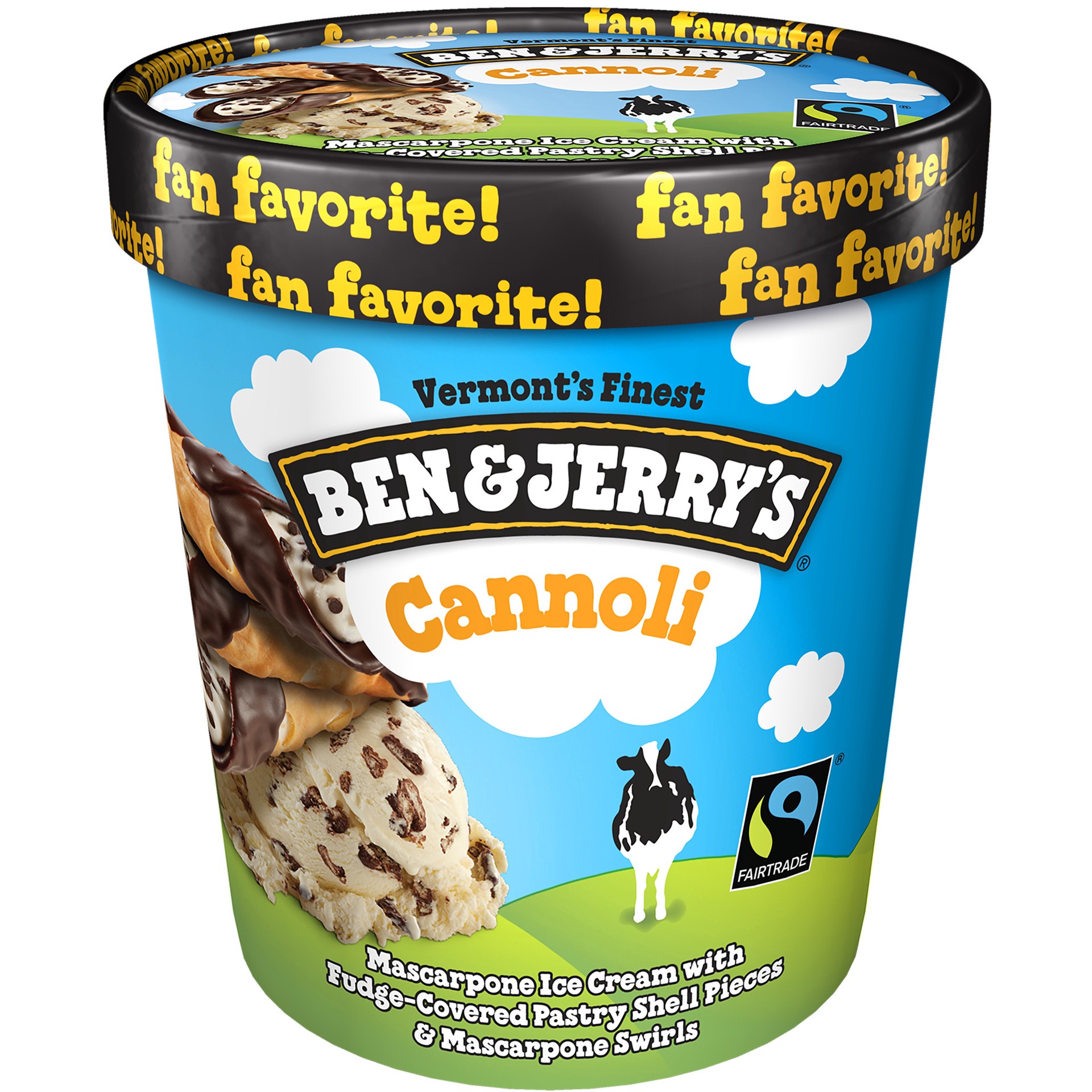 slide 1 of 6, Ben & Jerry's Cannoli, 1 pint