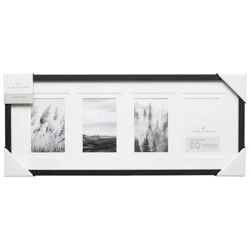 ROOM & RETREAT RR 10x24 Four Opening Multi Mat Black Four Opening 4x6 Horizontal Photo Collage
