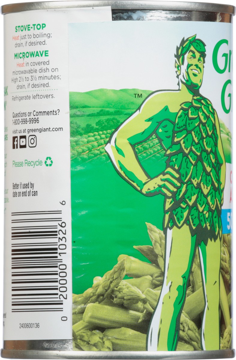 slide 6 of 14, Green Giant 50% Less Sodium Cut Spears Asparagus 14.5 oz, 14.5 oz