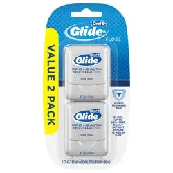 Oral-B Glide Pro-Health Deep Clean Cool Mint Dental Floss, Value 2 Pack (40m Each)