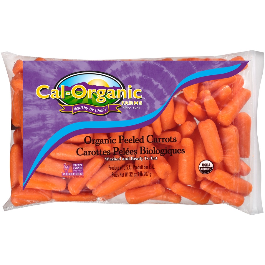 slide 1 of 6, Cal-Organic Farms Organic Peeled Carrots, 32 oz