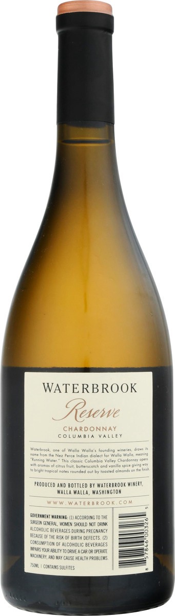 slide 11 of 12, Waterbrook Winery Reserve Columbia Valley Chardonnay 750 ml, 750 ml