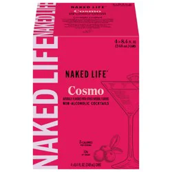 Naked Life Cosmo Non-Alcoholic Cocktail - 4 x 8.4 fl oz Cans