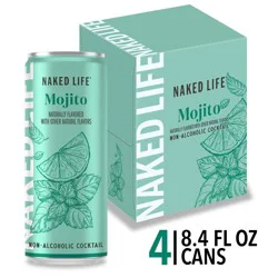 Naked Life Mojito Non-Alcoholic Cocktail - 4 - 8.4 fl oz Cans