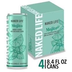 Naked Life Mojito Non-Alcoholic Cocktail - 4 - 8.4 fl oz Cans