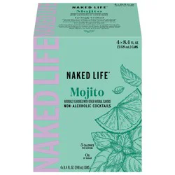 Naked Life Mojito Non-Alcoholic Cocktail - 4 - 8.4 fl oz Cans