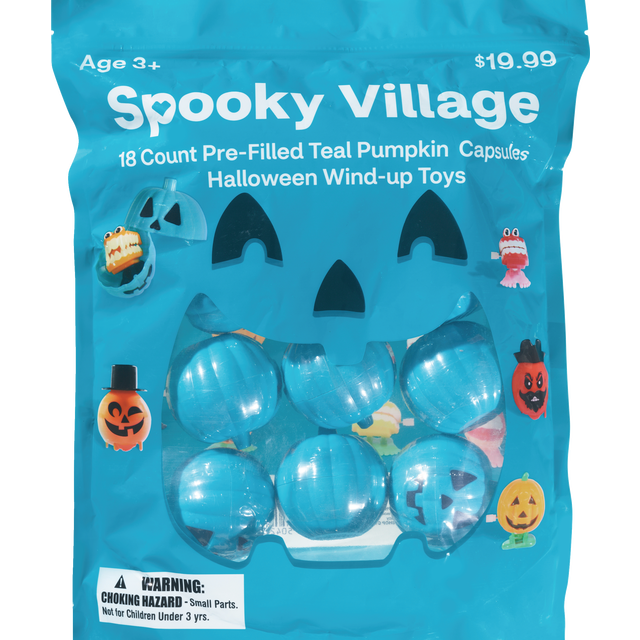 slide 1 of 1, Spooky Village Pumpkin Capsules Wind-Up Toys, 20Ct, 18 ct