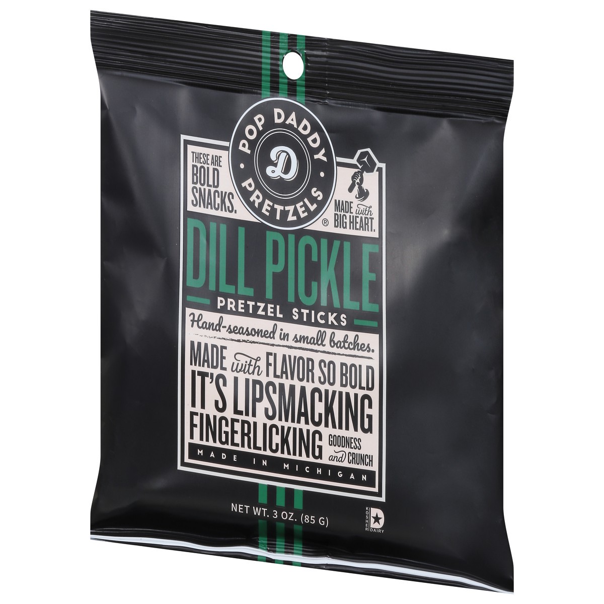 slide 6 of 15, Pop Daddy Dill Pickle Pretzel Sticks 3 oz, 3 oz