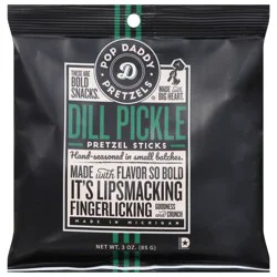 Pop Daddy Dill Pickle Pretzel Sticks 3 oz