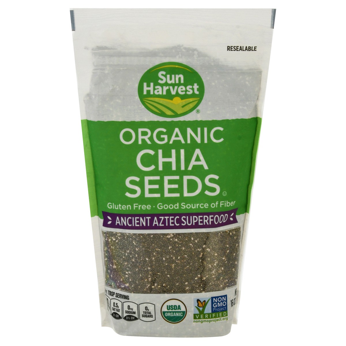 slide 4 of 4, Sun Harvest Chia Seed, 16 oz