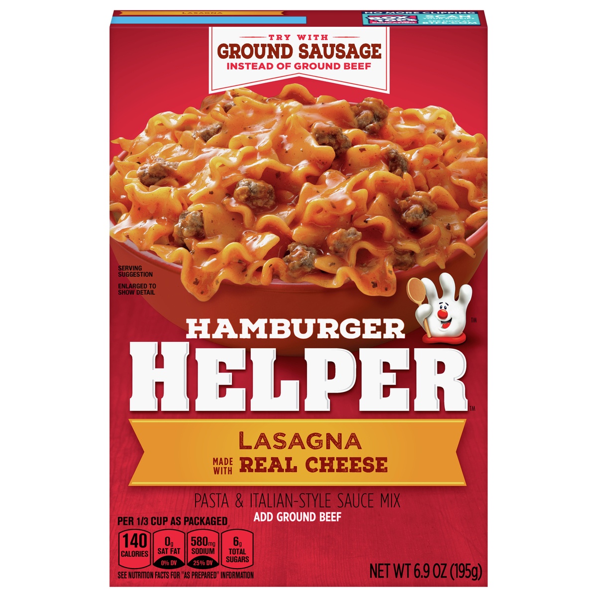 slide 1 of 1, Betty Crocker Hamburger Helper Lasagna, 6.9 oz