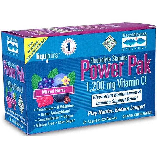 slide 1 of 1, Trace Minerals Research Mixed Berry Electrolyte Stamina Power Pack - 30 ct; 0.17 oz, 30 ct; 0.17 oz