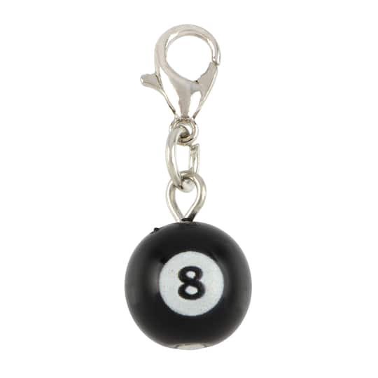 slide 1 of 2, 8 Ball Charm By Bead Landing, 11 mm