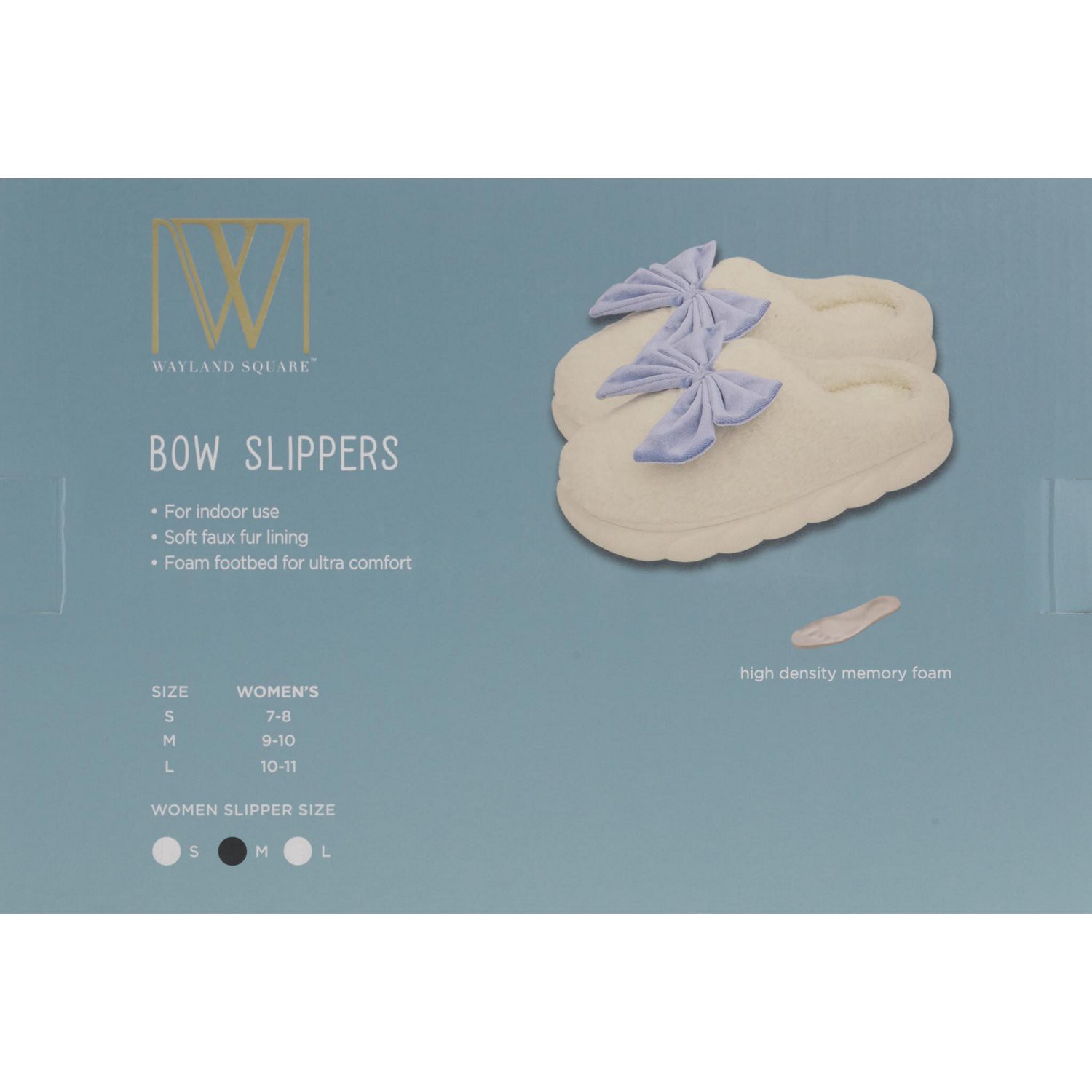 slide 2 of 4, Wayland Square Lilac Bow Slippers, Assorted Sizes, 1 ct