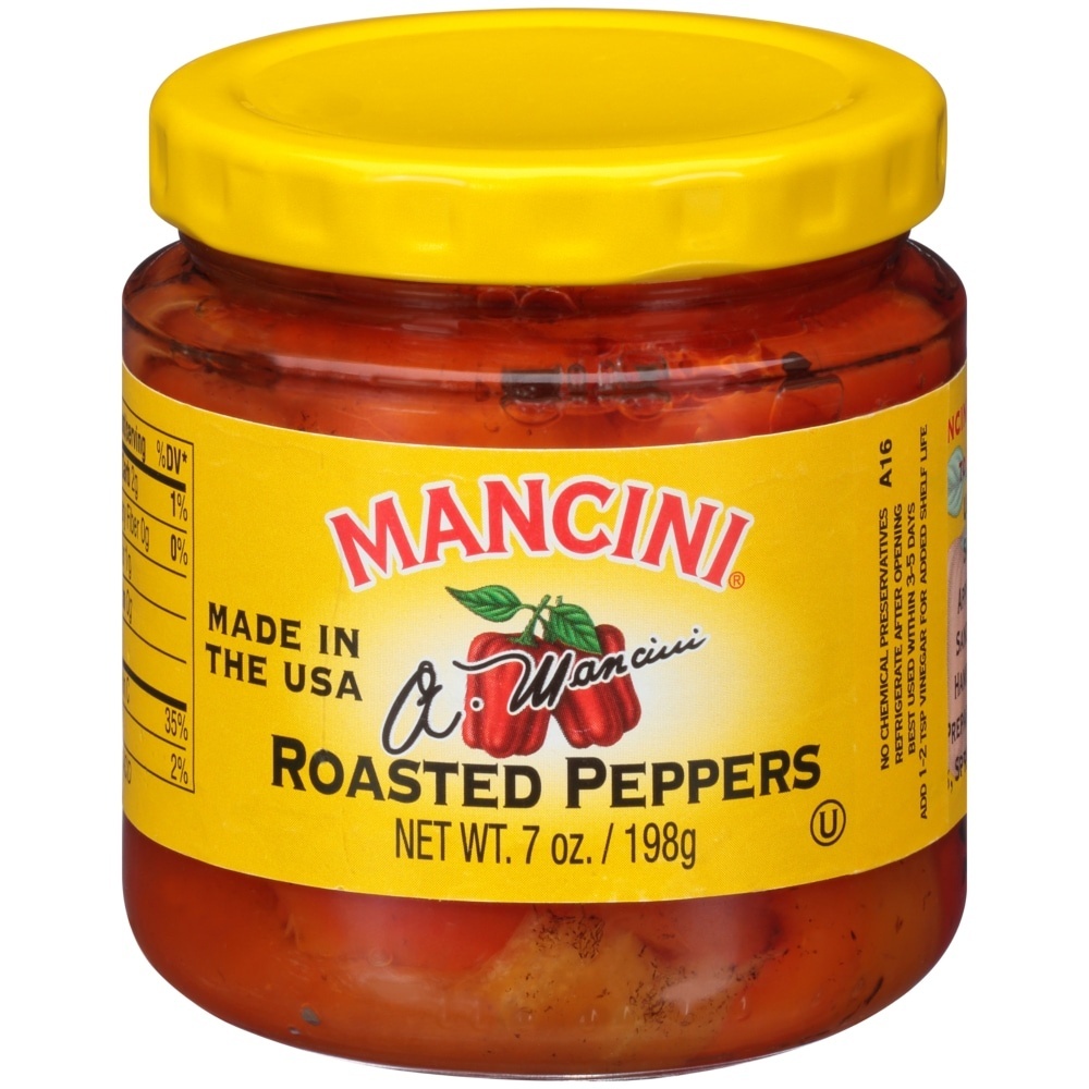 slide 1 of 1, Mancini Roasted Peppers, 7 oz