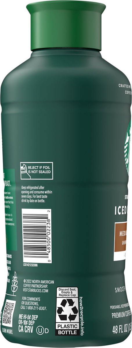 slide 8 of 8, Starbucks Iced Coffee Unsweetened Premium Coffee Beverage 48 Fluid Ounce Plastic Bottle - 48 oz, 48 oz
