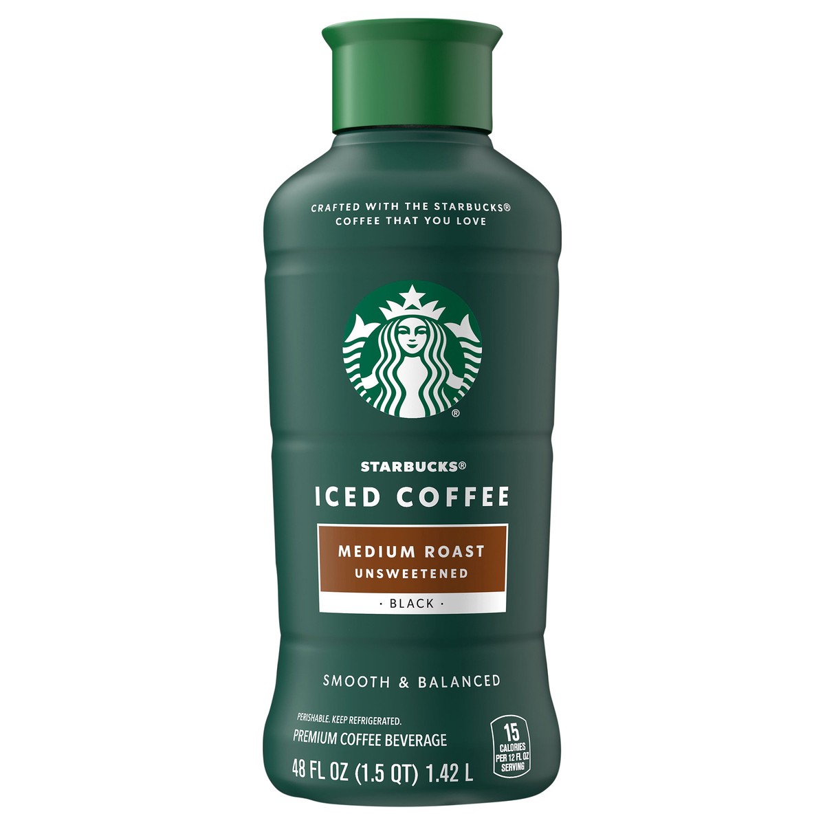 slide 1 of 8, Starbucks Iced Coffee Unsweetened Premium Coffee Beverage 48 Fluid Ounce Plastic Bottle - 48 oz, 48 oz