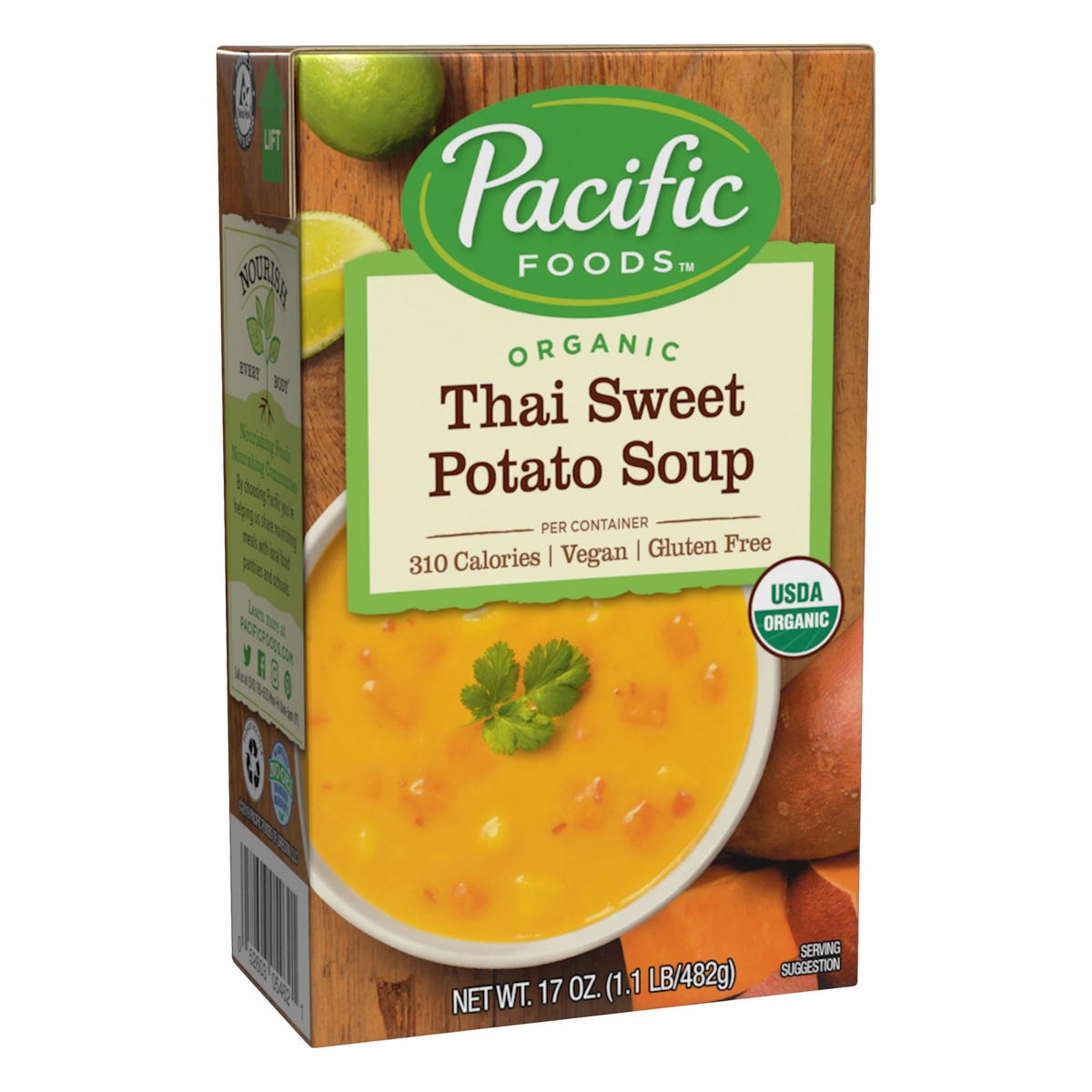slide 2 of 9, Pacific Foods All Natural Thai Sweet Potato Soup, 17.6 oz
