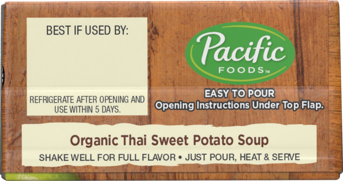 slide 6 of 9, Pacific Foods All Natural Thai Sweet Potato Soup, 17.6 oz