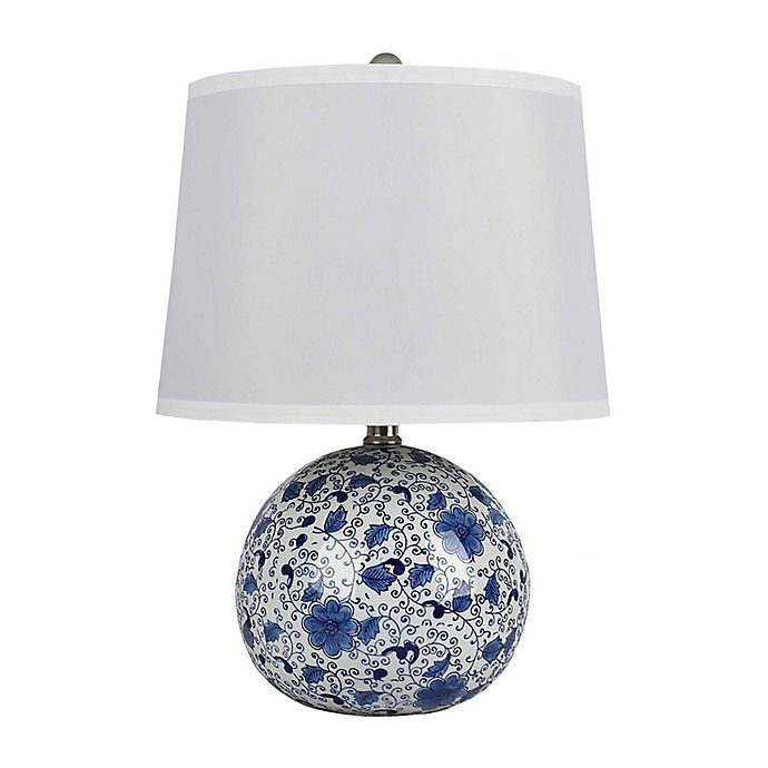 slide 1 of 3, One Kings Lane Open House Winnie Table Lamp - Blue/White, 1 ct