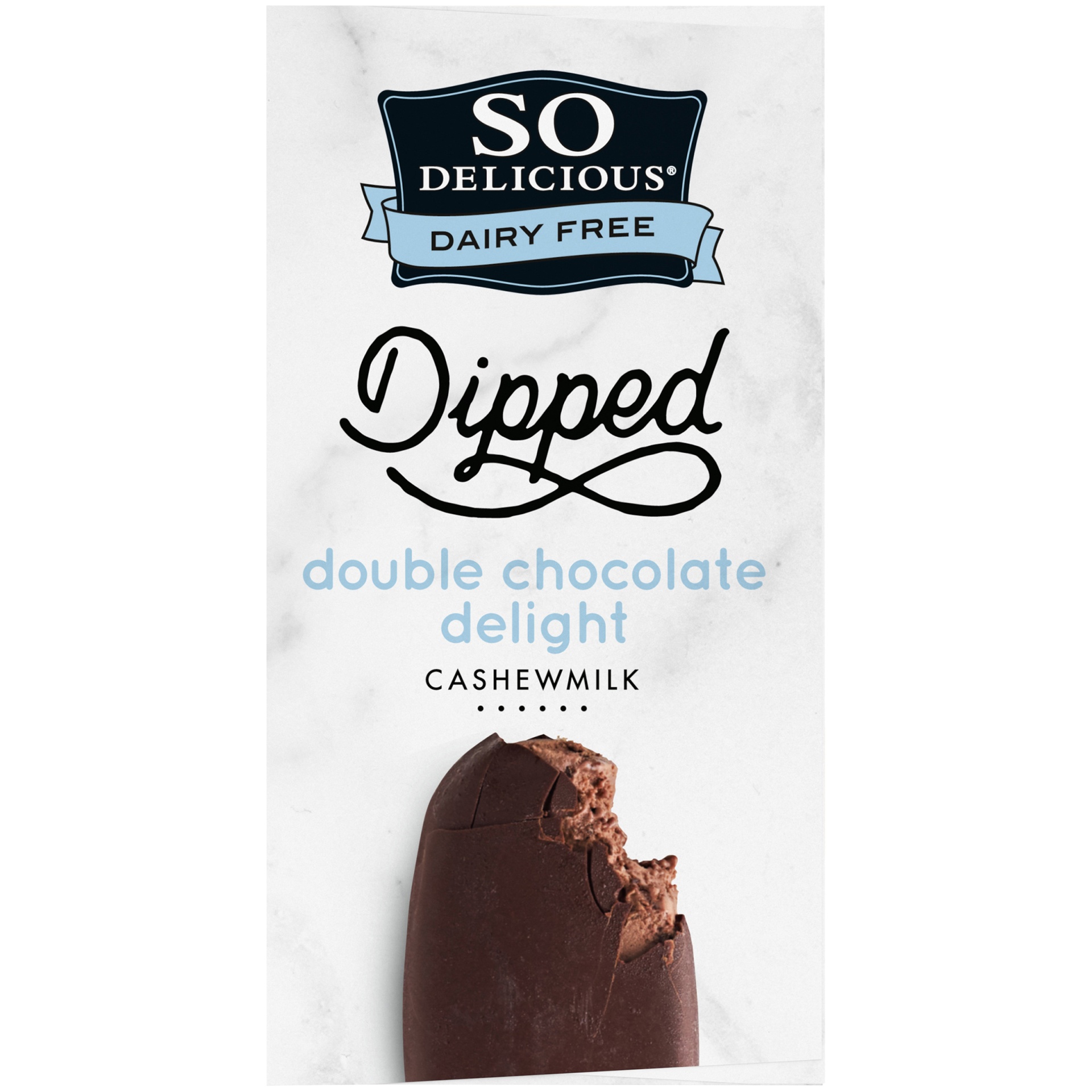 slide 2 of 7, So Delicious Dairy Free Dipped Double Chocolate Delight Cashew Milk Frozen Dessert Bar, 2.3 ct