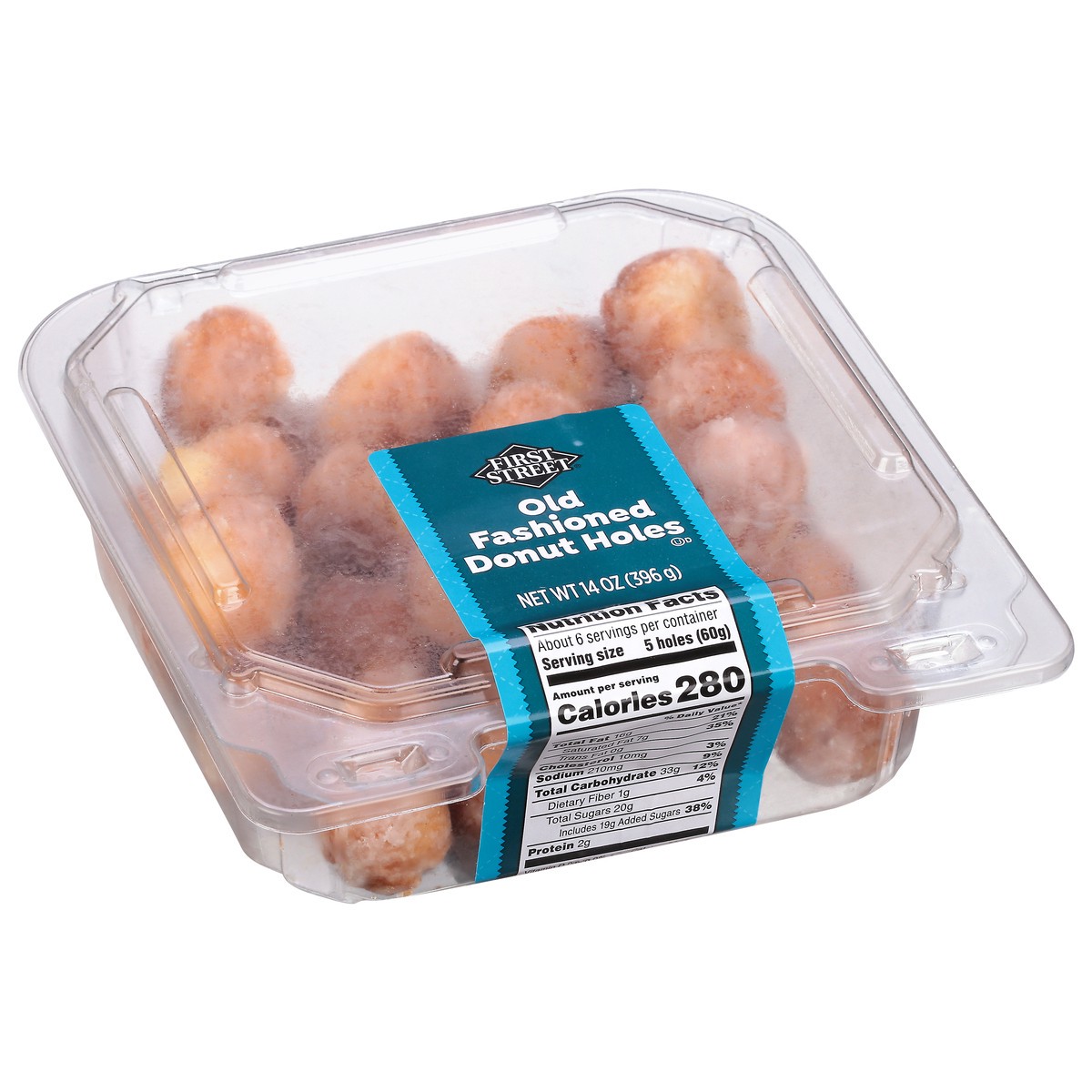 slide 11 of 13, First Street Old Fashioned Donut Holes, 14 oz