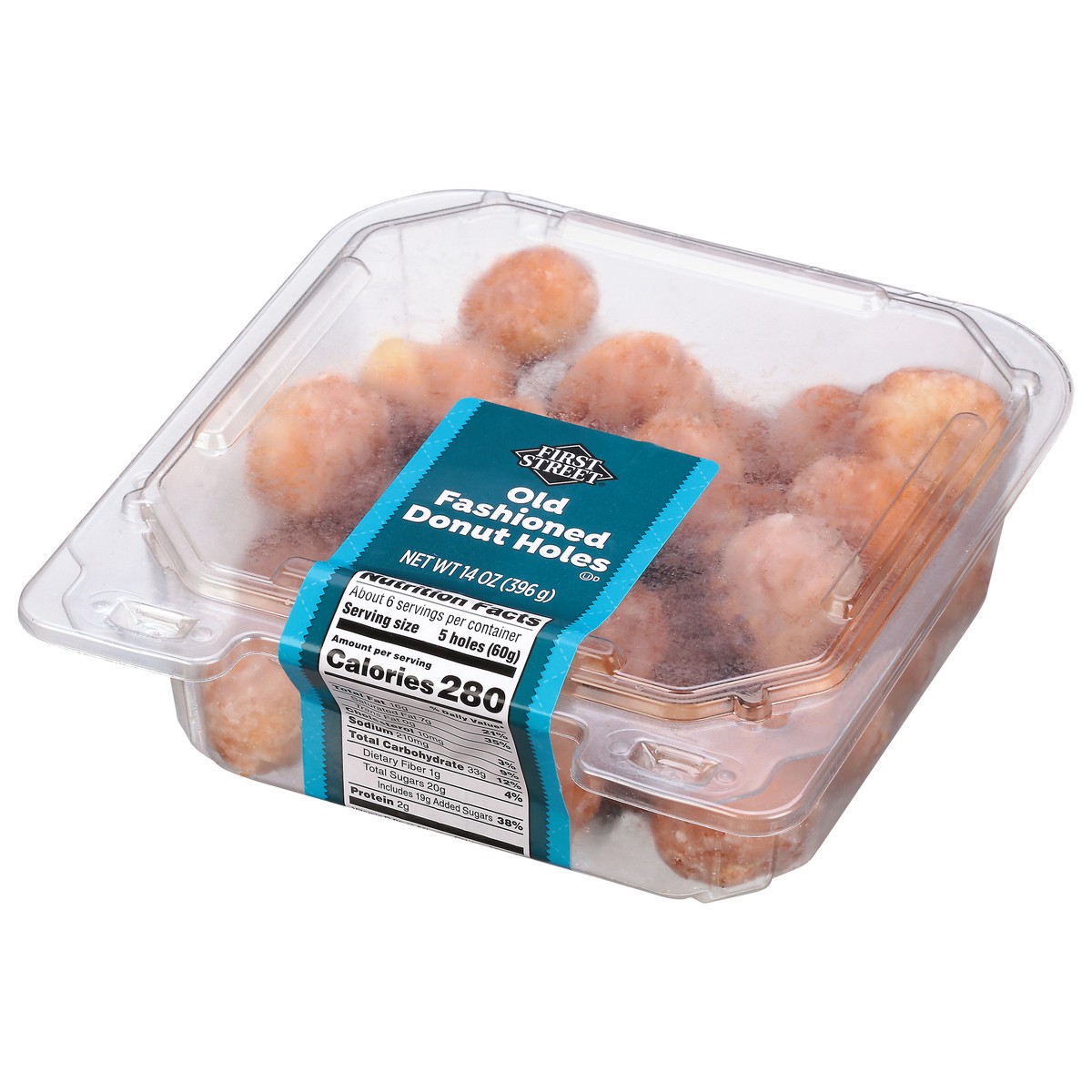 slide 8 of 13, First Street Old Fashioned Donut Holes, 14 oz