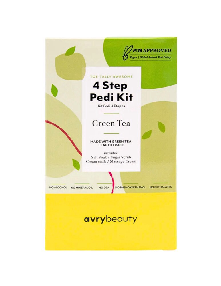 slide 1 of 1, AVRY 4 Step Pedi Green Tea, 1 ct