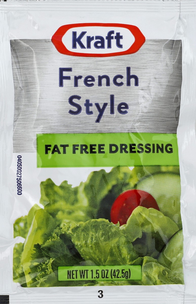 slide 5 of 5, Kraft Dressing, Fat Free, French Style, 1.5 oz