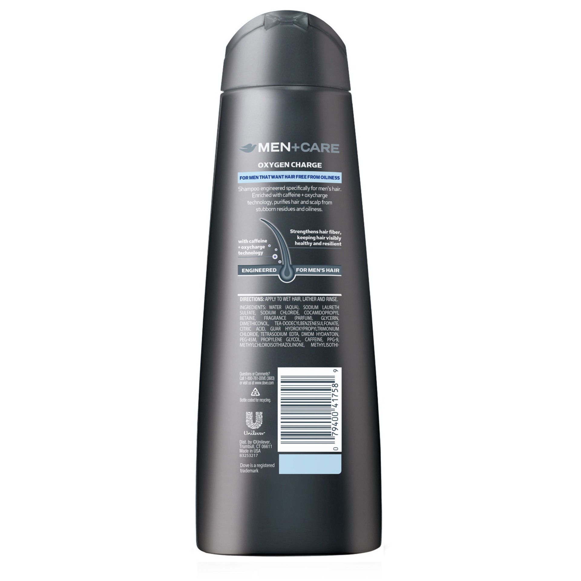 slide 3 of 3, Dove Men+Care Shampoo Oxygen Charge, 12 oz, 12 oz