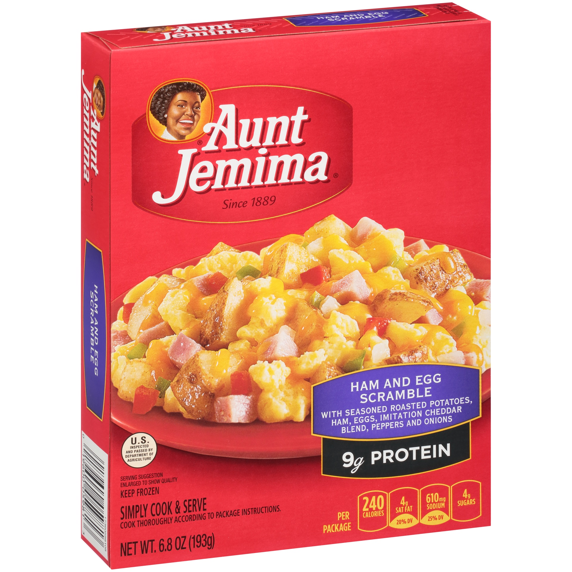 slide 1 of 1, Aunt Jemima Ham & Egg Scramble, 6.8 oz