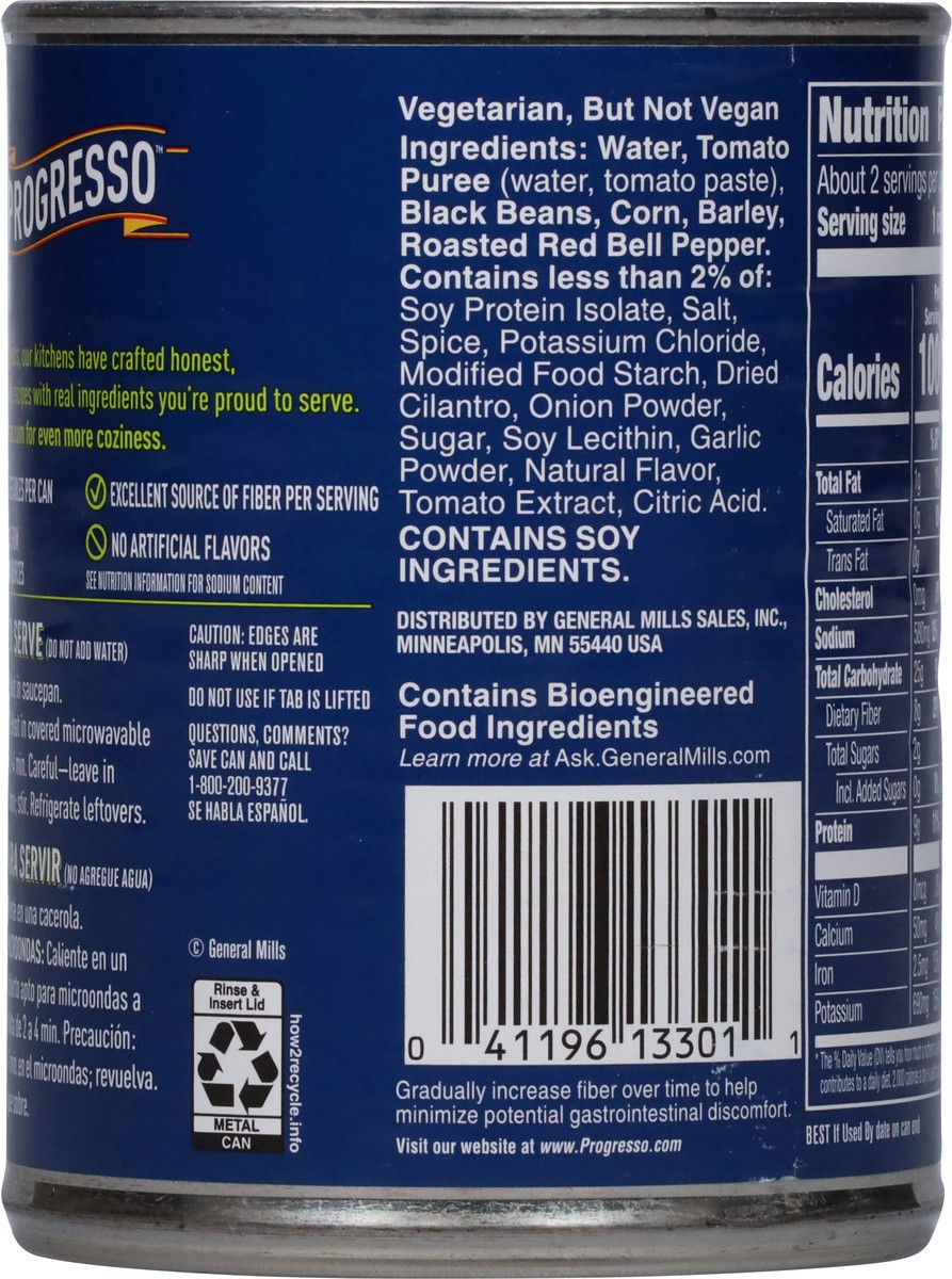 slide 7 of 9, Progresso Southwest-Style Black Bean Protein Soup, Vegetarian- 18.5 oz, 18.5 oz