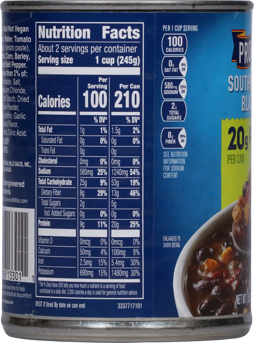 slide 3 of 9, Progresso Southwest-Style Black Bean Protein Soup, Vegetarian- 18.5 oz, 18.5 oz