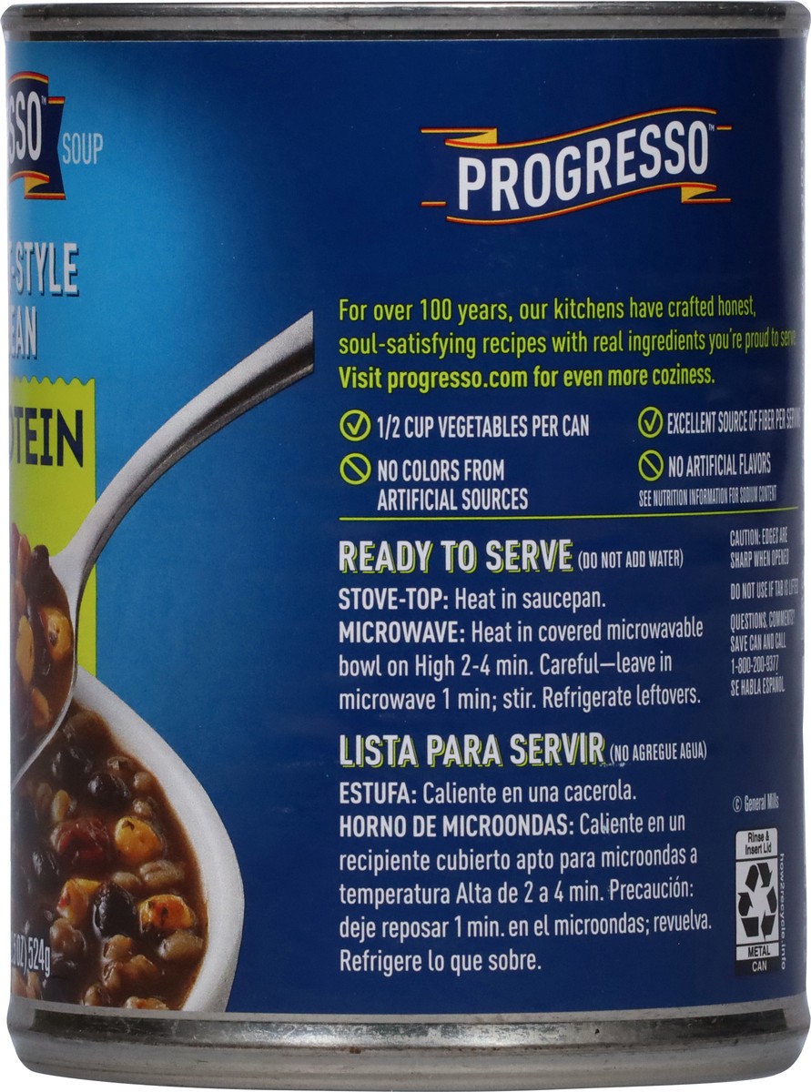 slide 2 of 9, Progresso Southwest-Style Black Bean Protein Soup, Vegetarian- 18.5 oz, 18.5 oz