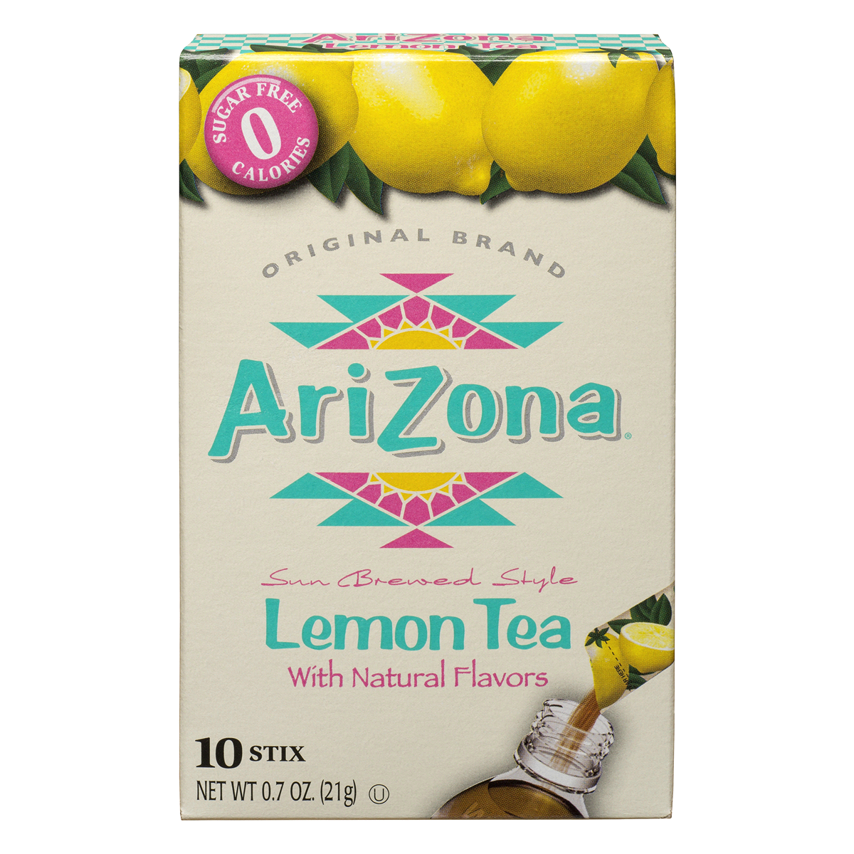 slide 1 of 5, AriZona Lemon Iced Tea Stix Sugar-Free - 10 ct, 10 ct