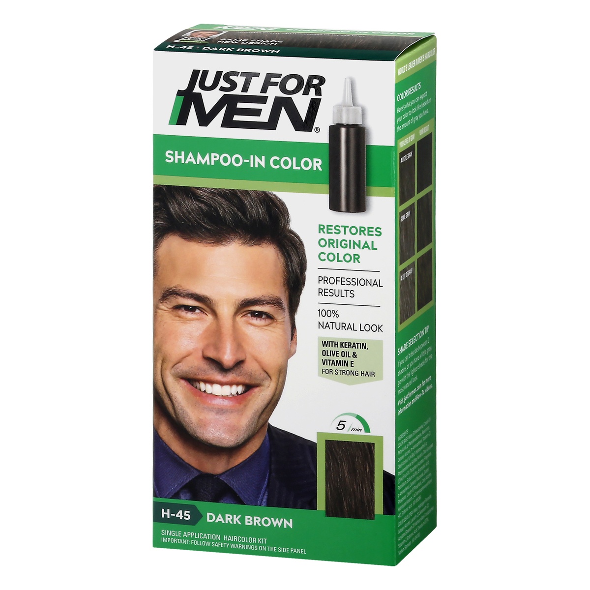 Just for Men Original Formula Hair Color - H-45 Dark Brown 1 ct | Shipt