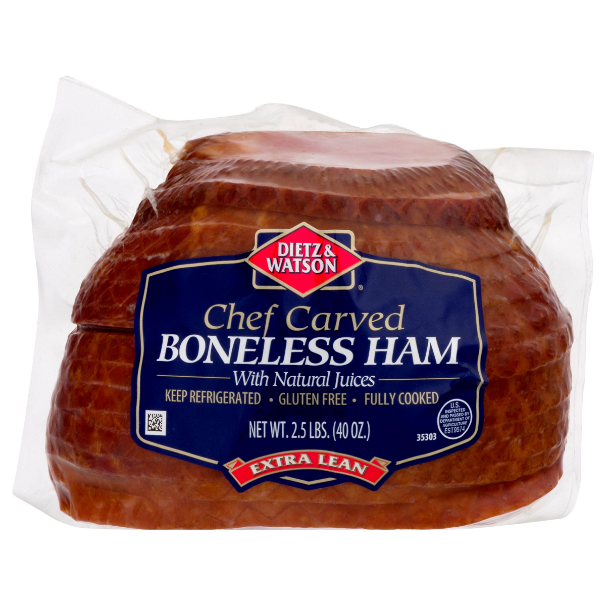 slide 1 of 1, Dietz & Watson Chef Carved Extra Lean Ham, 2.5 lb