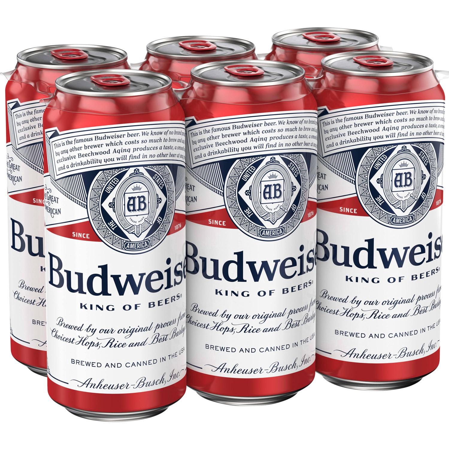 slide 8 of 19, Budweiser Beer 6 - 16 fl oz Cans, 6 ct; 16 fl oz