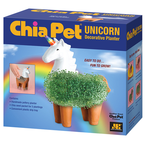 slide 1 of 1, As Seen on TV Chia Pet Unicorn, 1 ct